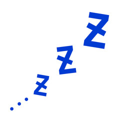 眠りを表すZZZ•••のマンガ風の記号