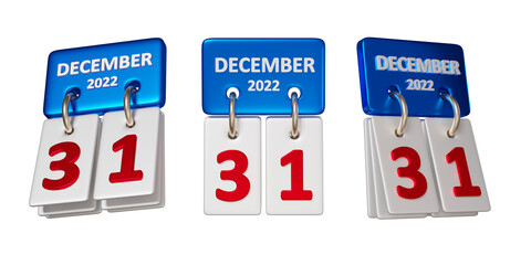 3d text new year countdown