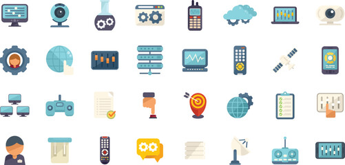 Control icon flat vector. Digital global. World center isolated