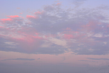 cloudscape on the dark evening sky isolated, close-up