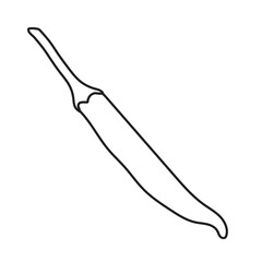 Spicy chili pepper linear icon. Seasoning in Asian and Mexican cuisine. Spicy food.