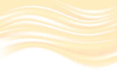 Cream waves realistic texture. Pouring milk flow