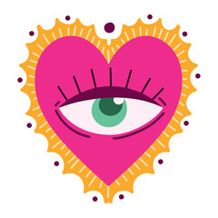 heart with eyeball
