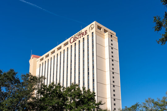 Orlando, FL, USA - January 6, 2022: Rosen Centre Hotel building in Orlando, FL, USA. Rosen Centre Hotel is a 4-star hotel funded by owner and operator Harris Rosen.