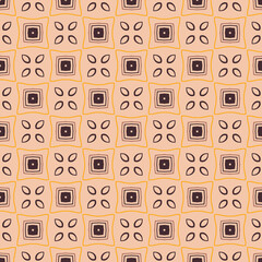 Retro kaleidoscope pattern in the style of the 70s and 60s. Geometric pattern
