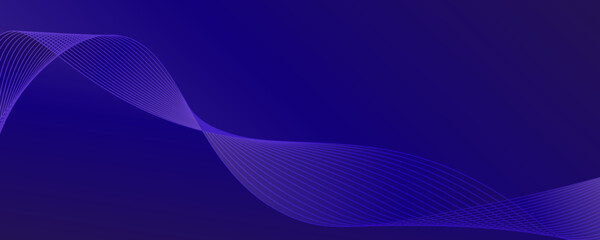 blue gradient flowing wave lines. Futuristic technology concept Vector illustration