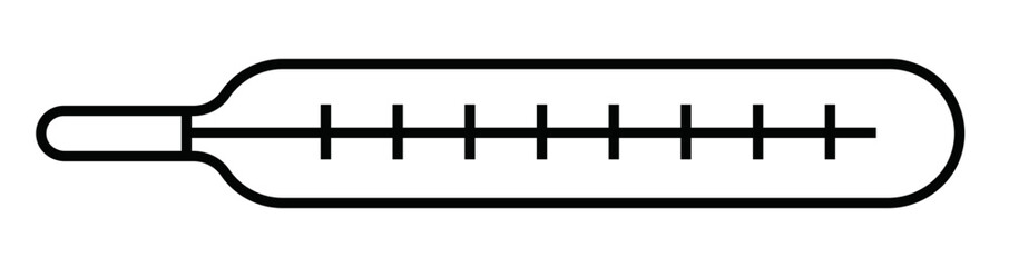 ikona termometru, termometr ikona, edytowalna linia, ilustracja urządzenia do pomiaru temperatury, wektorowy piktogram