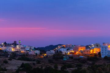 Al baha city ,  Aseer Province , Saudi Arabia - beautiful urban view cloudy sky 
