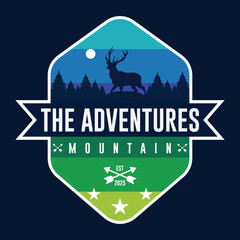 Free Vintage vector colure 
 adventure  badge, label, patch emblem, badges logo