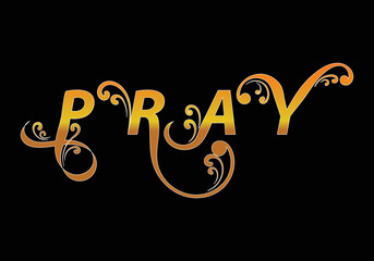 TYPOGRAPHY WORD OF PRAY
