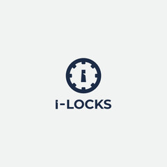 sport i lock modern logo i letter