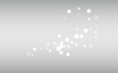 White Snowflake Vector Silver Background. Magic