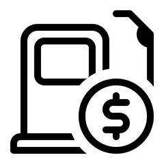 gas pump dollar icon