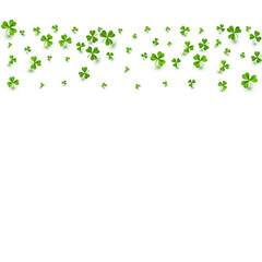 Bright Clover Saint Patrick Vector White