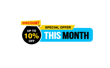 75 Percent THIS MONTH offer, clearance, promotion banner layout with sticker style. 