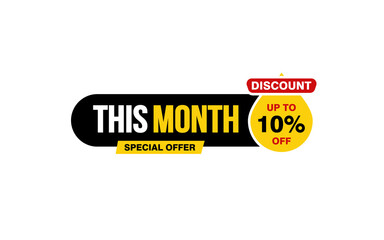 75 Percent THIS MONTH offer, clearance, promotion banner layout with sticker style. 