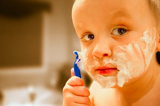 Young Child Shaving