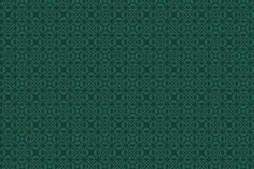 Geometric seamless pattern greenish background 