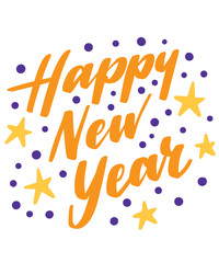 vector alphabet set, new year 