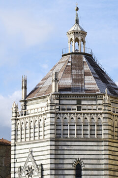 Baptistery of San Giovanni in Corte, Piazza Duomo, Duomo Square; Pistoia, Tuscany, Italy