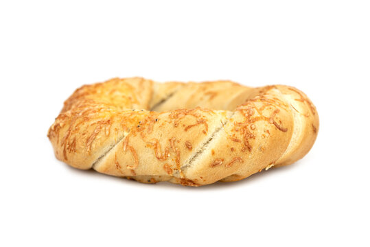 the round pretzel with cheese
