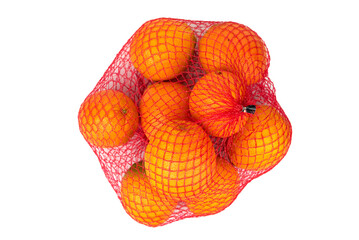 fresh orange fruits in the net