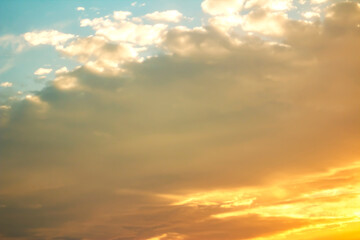 Naklejka na ściany i meble Illuminated sunset sky with clouds