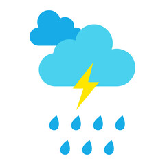 Thunderstorm Flat Icon