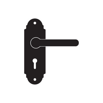recommend clip art: Door handle flat vector icon
