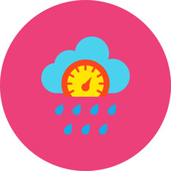 Pressure Multicolor Circle Flat Icon