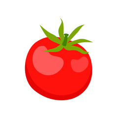 Tomato with vitamin C vector illustration. Cartoon drawing of enriched organic antioxidant, tomato. Food, nutrition, diet concept