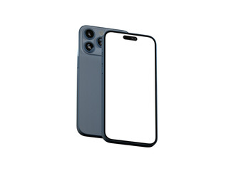 3d render illustration hand holding the white smartphone