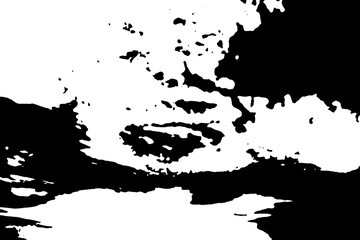 Obraz premium Rustic splash vector texture. Abstract background. Weathered surface and shape. Dirty and damaged backdrop. Vector graphic illustration with transparent white. EPS10.