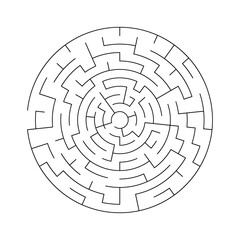 Round maze for children. Simple puzzle: 