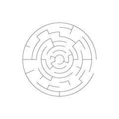 Round maze for children. Simple puzzle: 