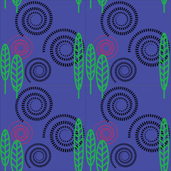 Seamless, Hand sketched vector vintage leaves, flowers, Wild and free. Perfect for textile printing, invitations, greeting cards, blogs, wrappers, and posters.