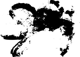 Rustic splash vector texture. Abstract background. Weathered surface and shape. Dirty and damaged backdrop. Vector graphic illustration with transparent white. EPS10.