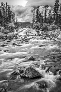 Otter Falls, image from the Yukon Territory on the original Canadian dollar bill; Yukon, Canada