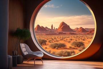 Beautiful view of the desert from the living room