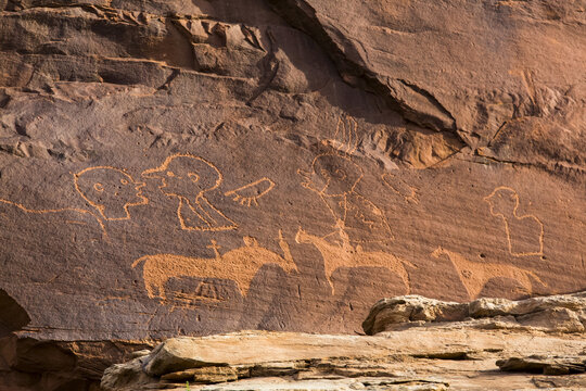Sand Island Petroglyph Panel, Bears Ears National Monument, near Bluff; Utah, United States of America