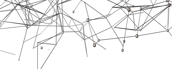 Abstract 3d render, network concept, background