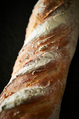 multigrain bread on a black background	