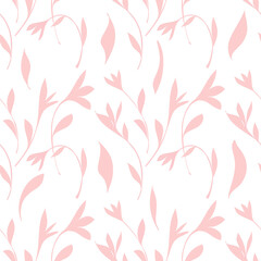Cute illusion floral seamless pattern of flowers.
