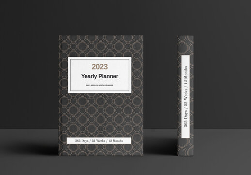 Black Gold Yearly Planner 2023 Layout