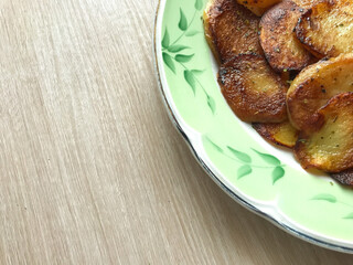 well-fried brown potatoes are ready to eat