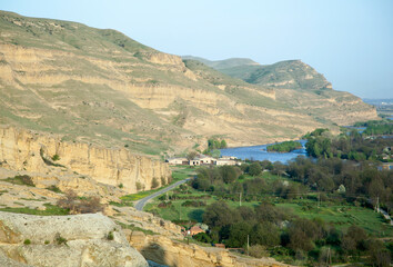 Fototapeta na wymiar The View From Uplistsikhe Ancient Cave City