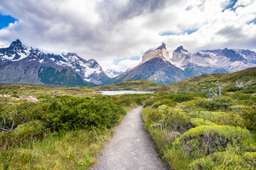 amazing landscape of torres del paine national park, chile
