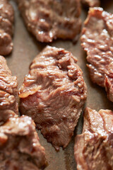 meat cooked on the grill