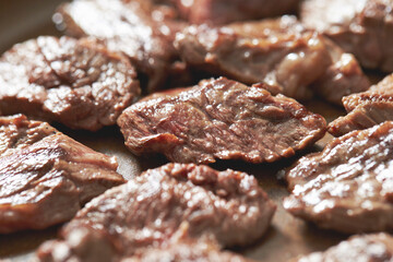 meat cooked on the grill