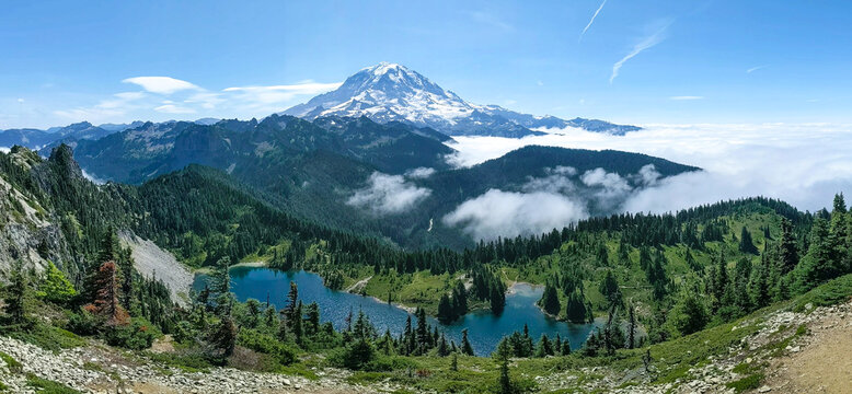 Panorama view of Mt. Rainer